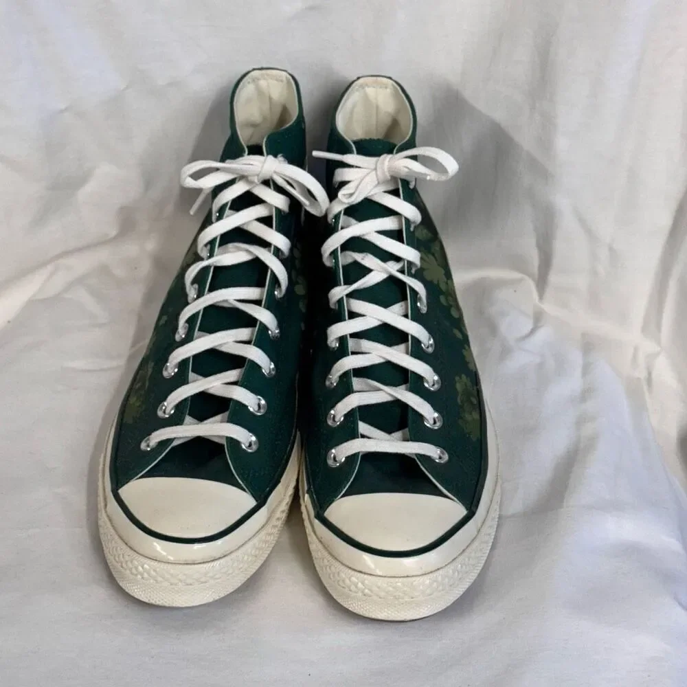 Converse Chuck 70 Desert Rave high top sneakers, midnight clover, plant, sz 12.5